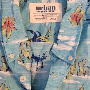 Urban Pipeline Tropical Button Down Shirt